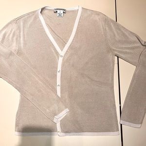 Small Ann Taylor fitted cardigan, beige